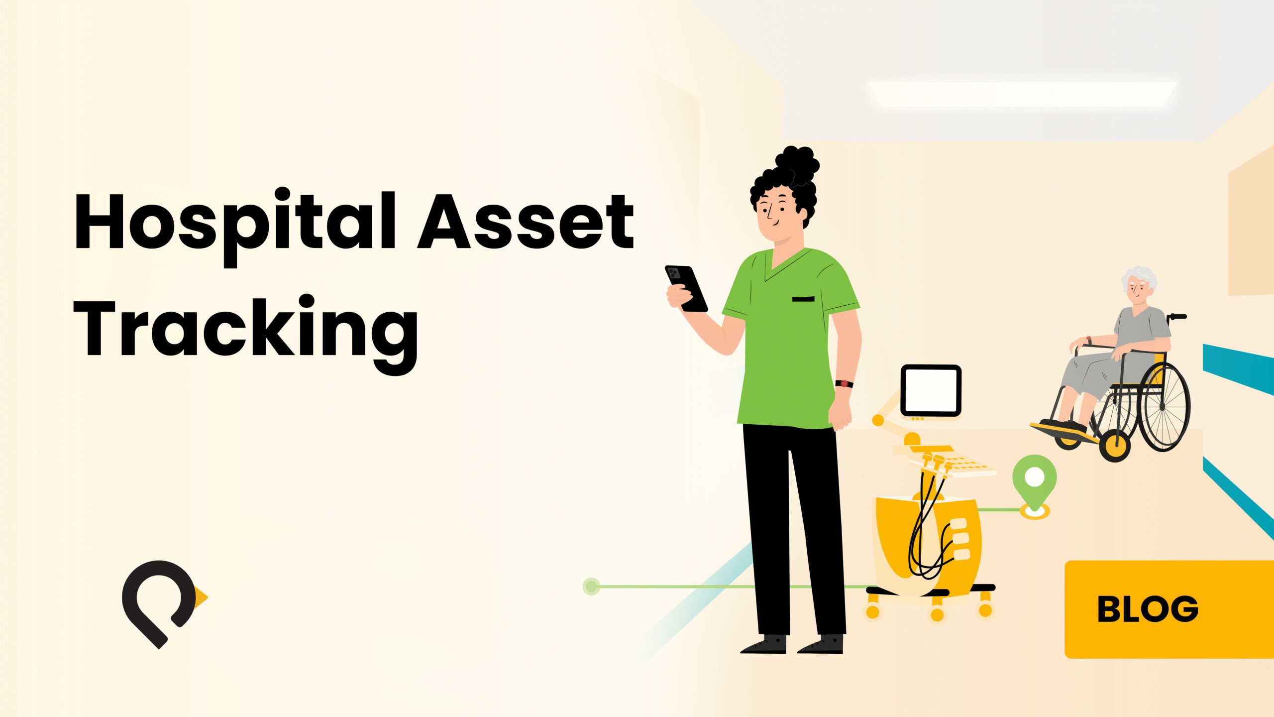 Hospital Asset Tracking system using BLE RTLS to monitor medical equipment and patient movement in a healthcare facility